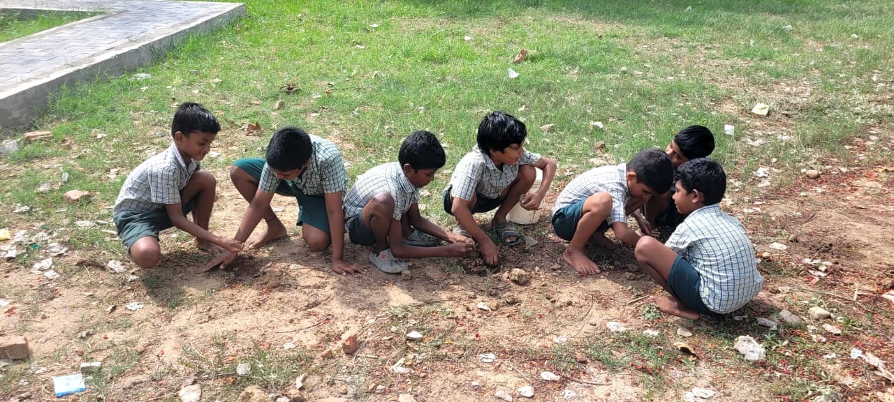 Community members participating in a group activity