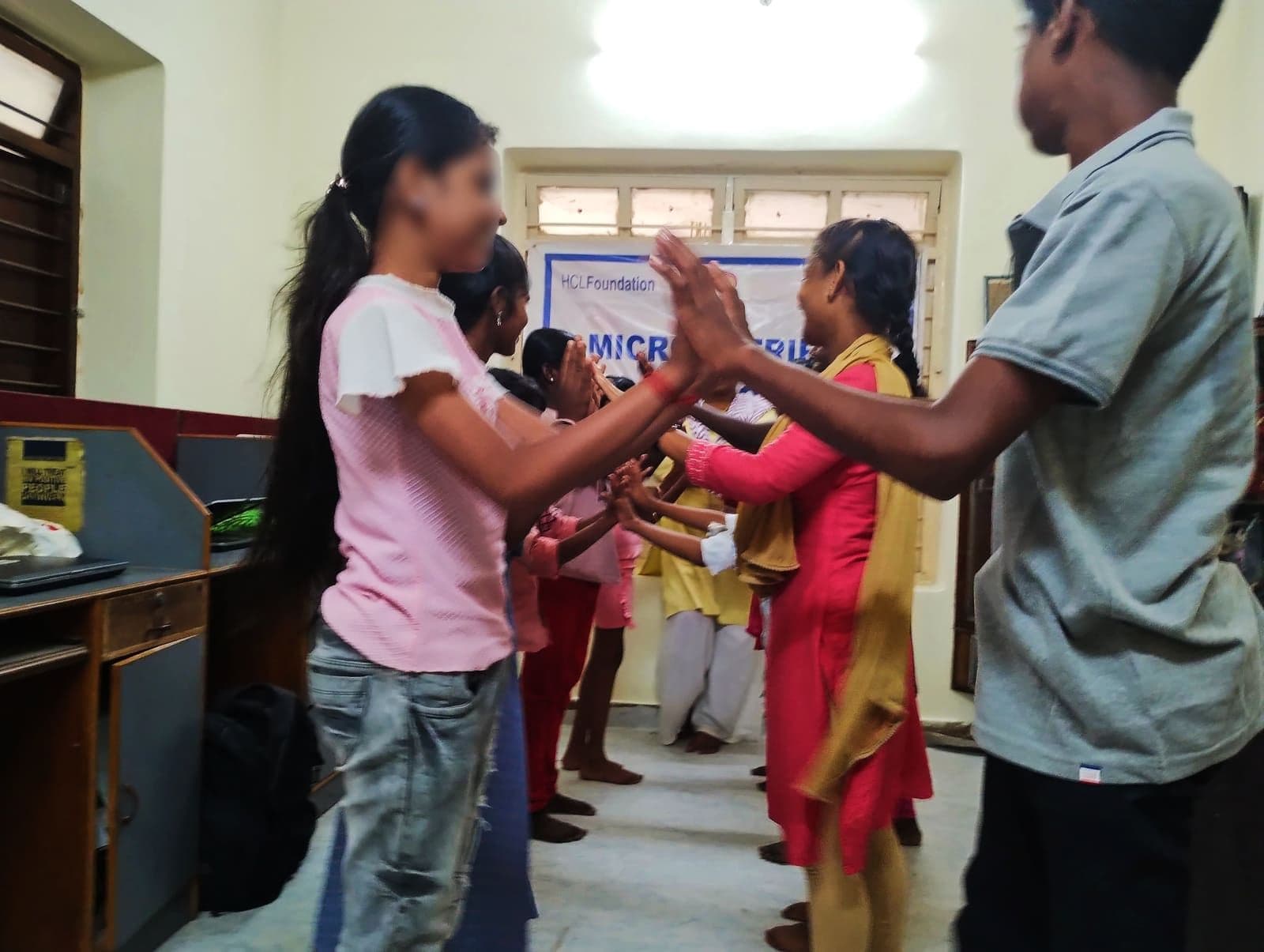 Young people taking part in a CHES community support activity