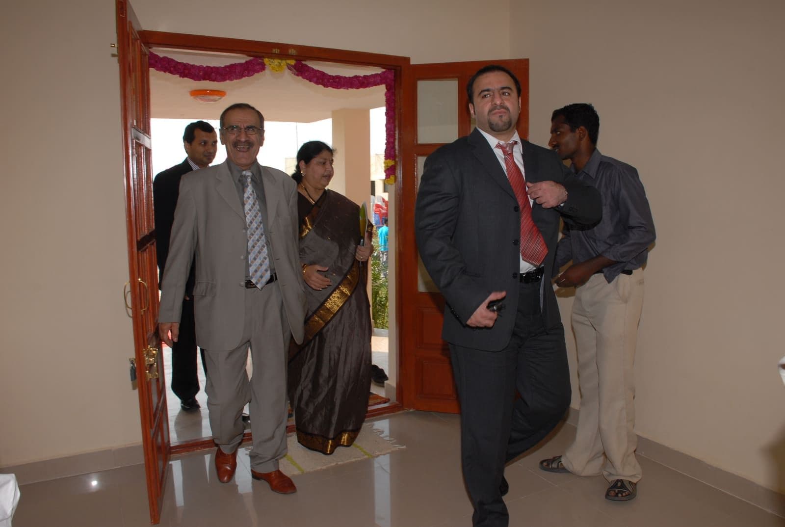 CHES leaders welcoming visiting guests during a milestone event