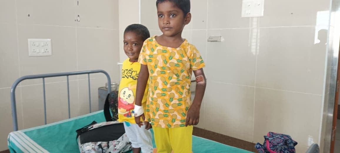 Children receiving hospital care and treatment support