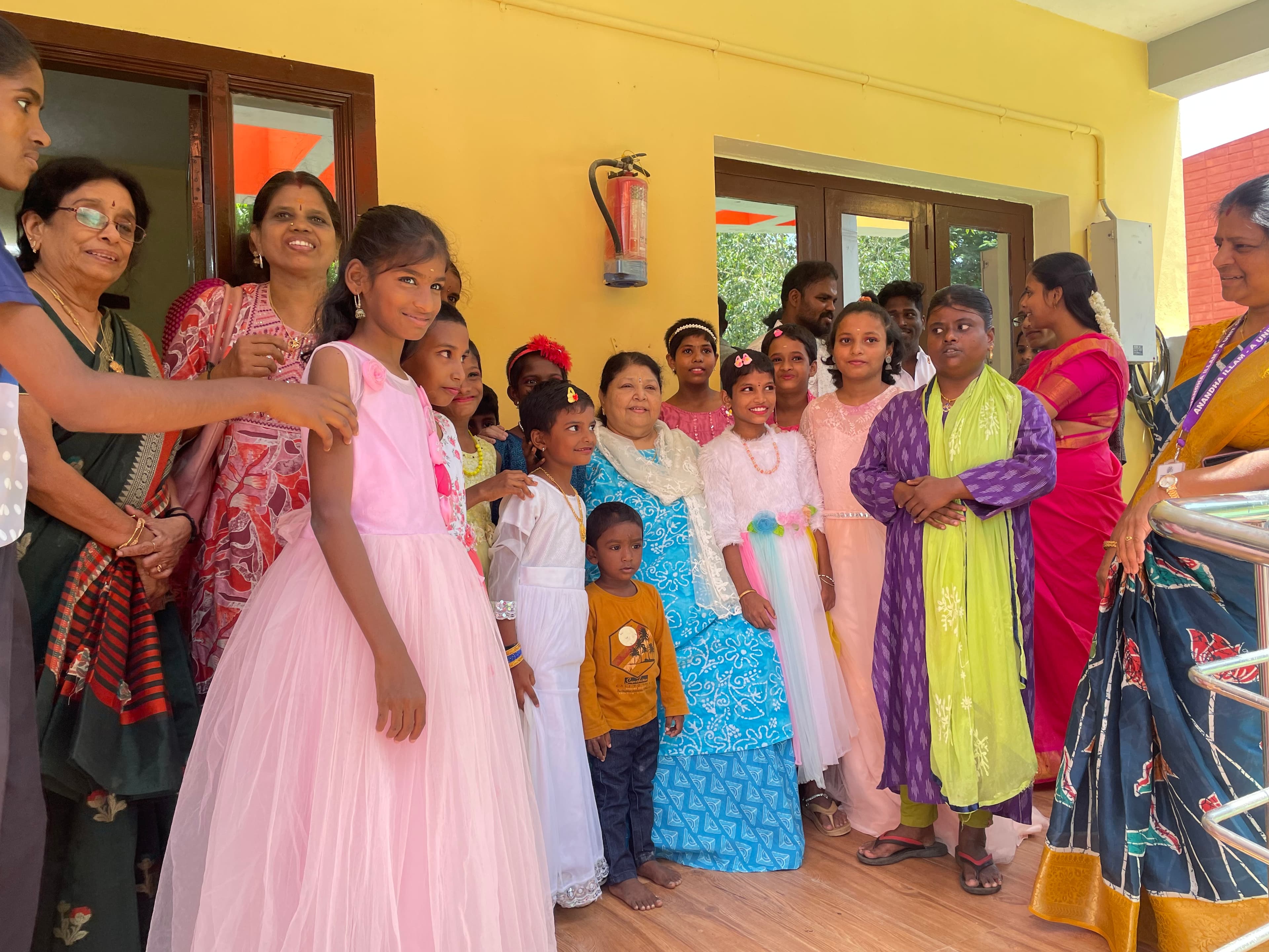 Children and young people gathered together at CHES
